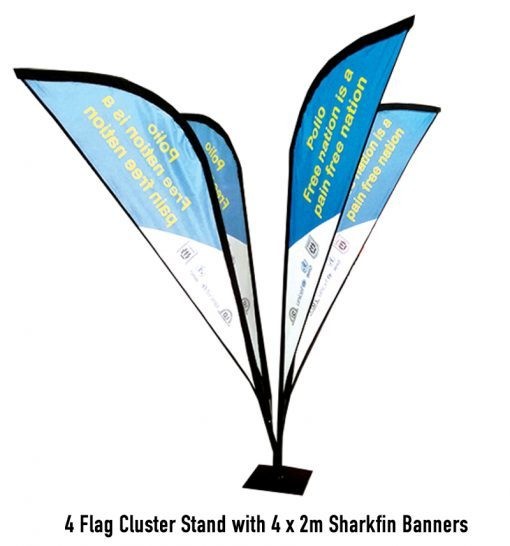 Sharfin cluster base supplier Fountain or Cluster banners base for sharkfin banners.